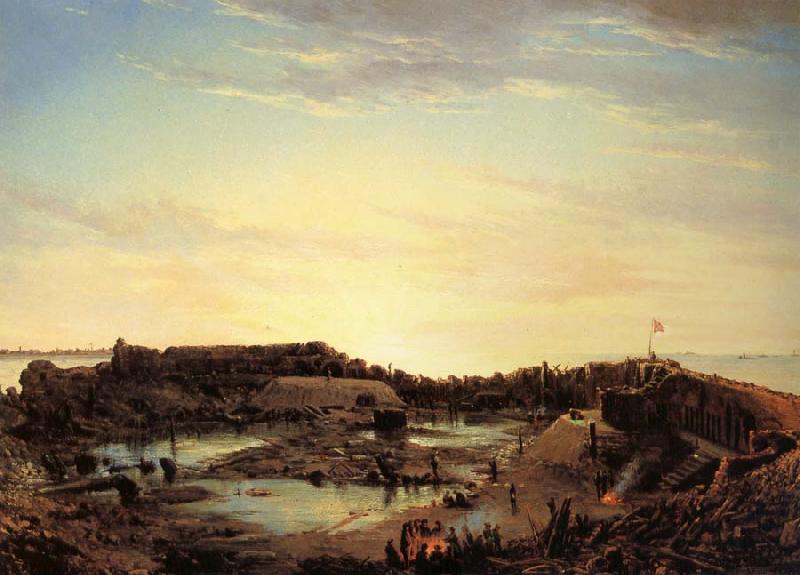Conrad Wise Chapman Fort Sumter Interior at Sunrise Dec.9.1864 Sweden oil painting art